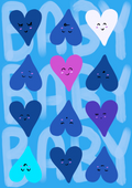 Baby Hearts Children’s Art Print — Instant Download