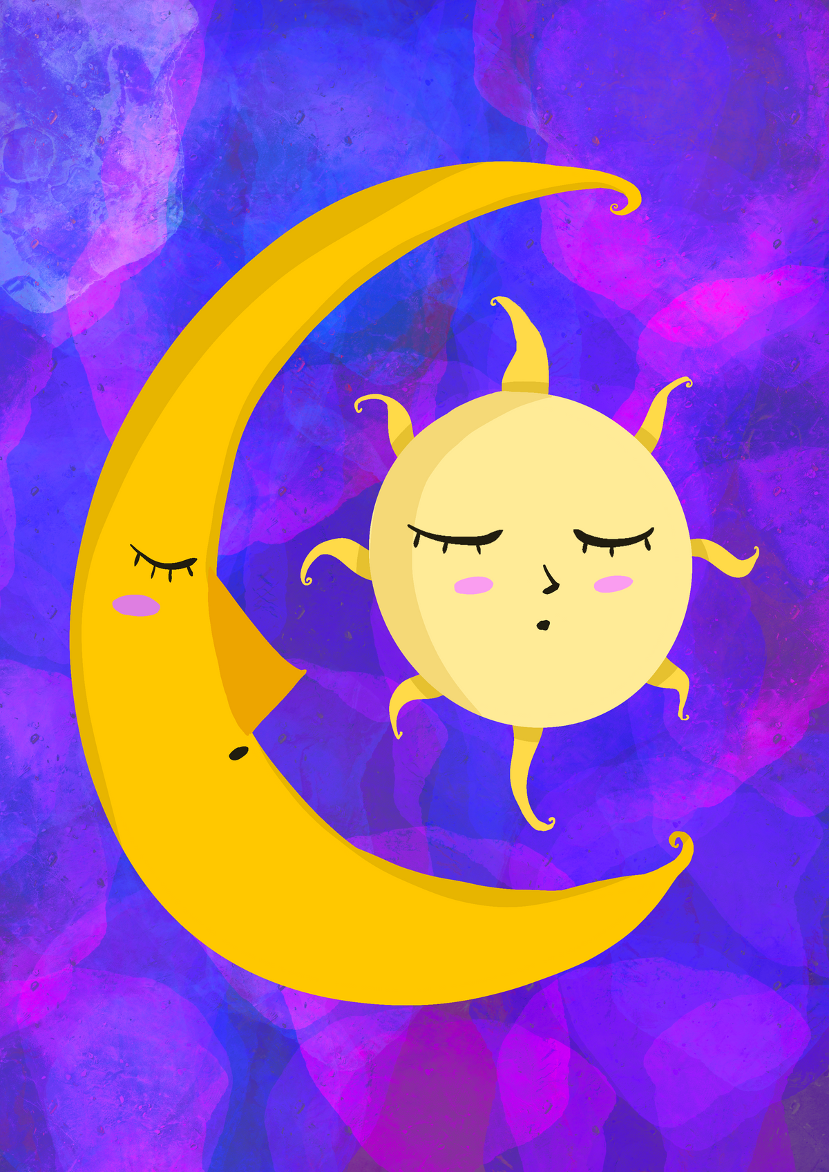 Moon & Sun Art Print — Instant Download