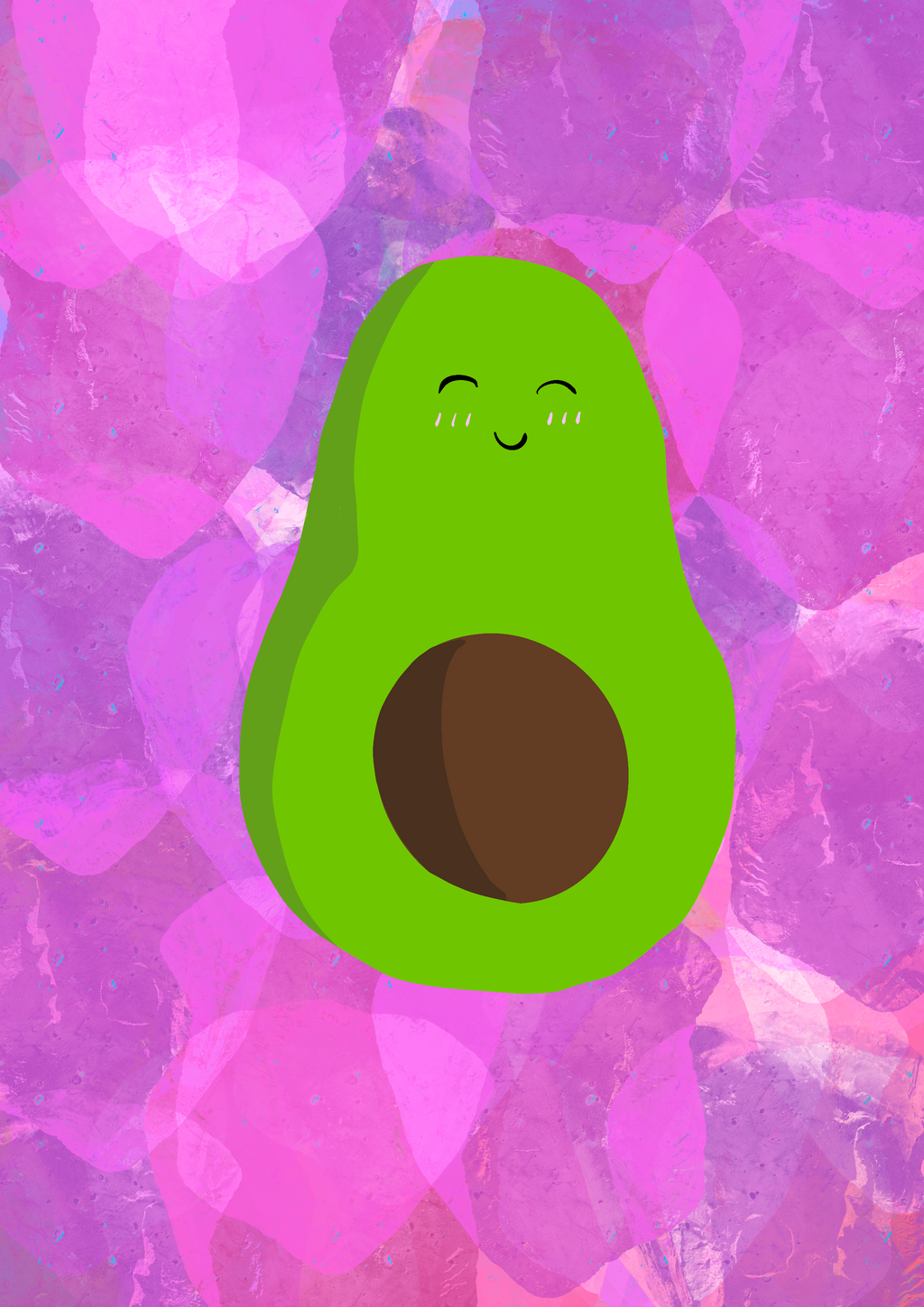 Happy Avocado Art Print — Instant Download