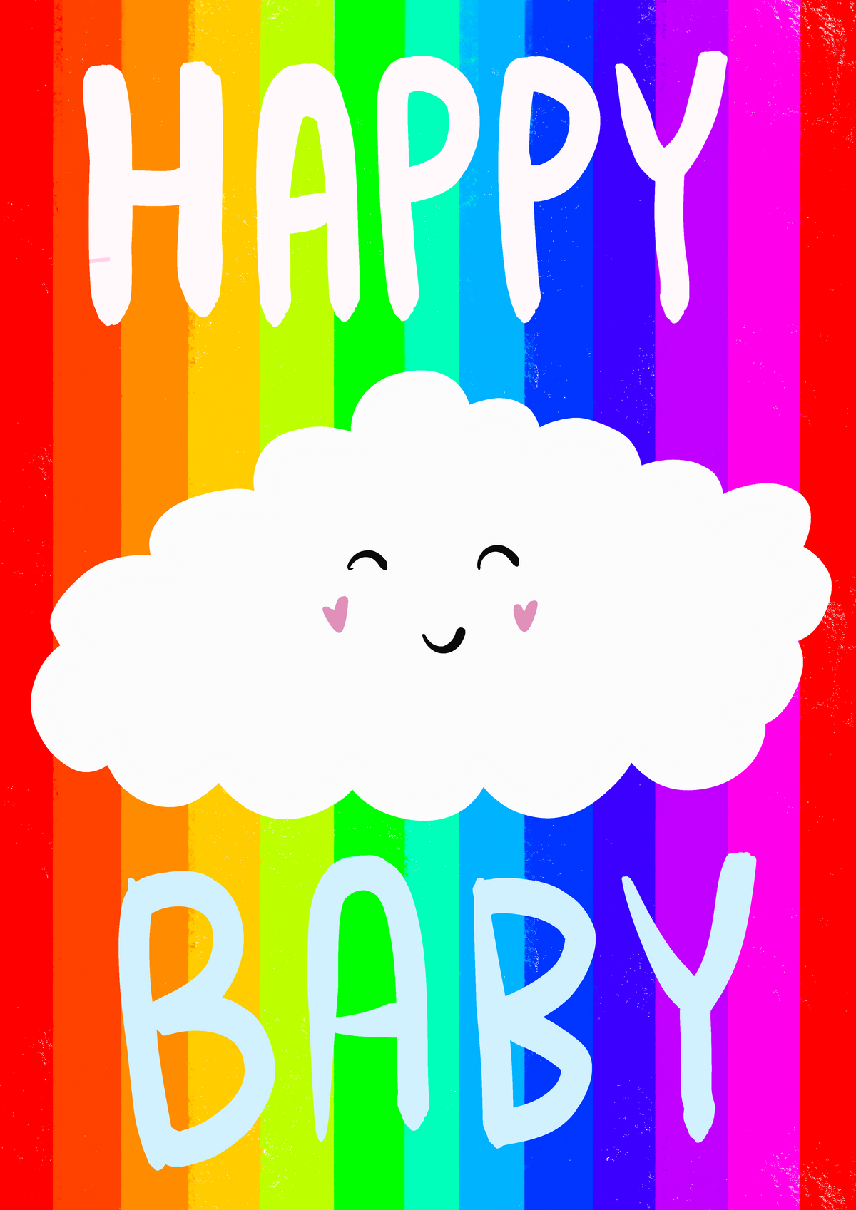 Happy Baby Children’s Art Print — Instant Download