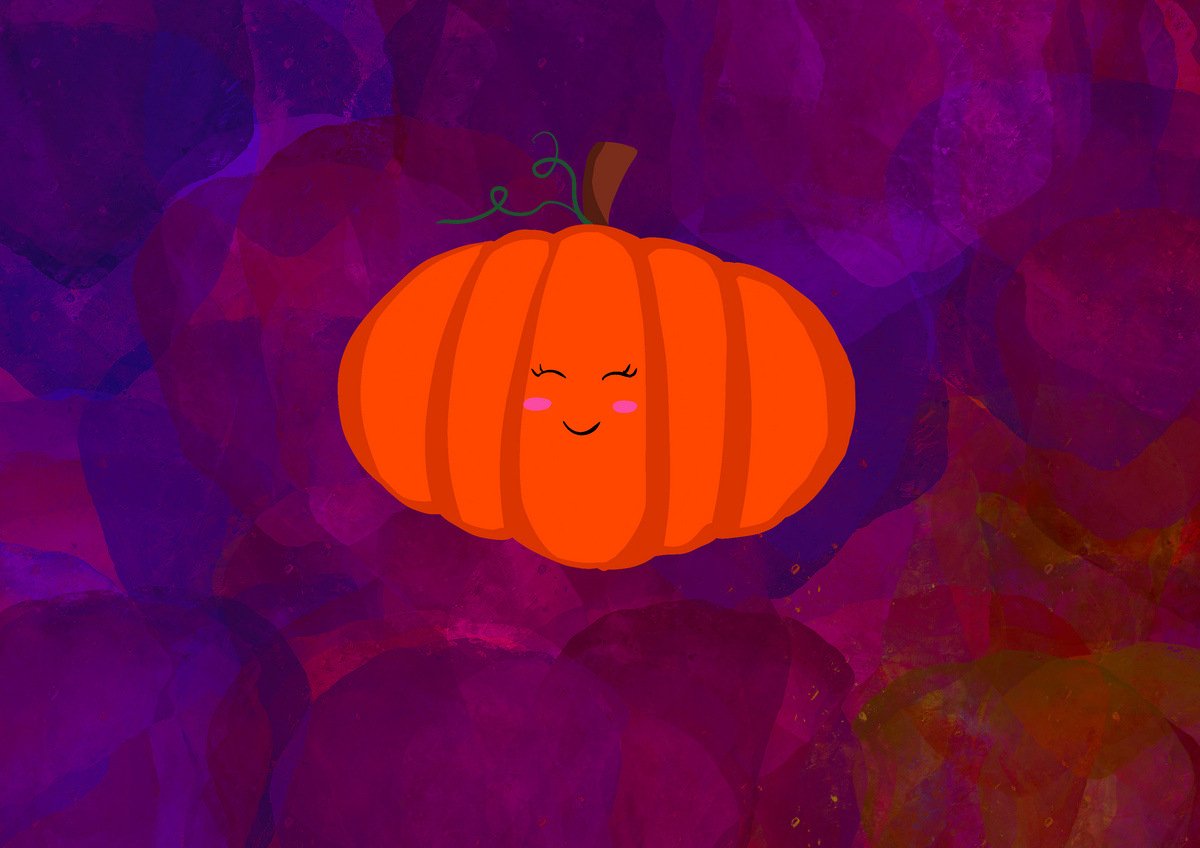 Happy Pumpkin Halloween Art Print — Instant Download