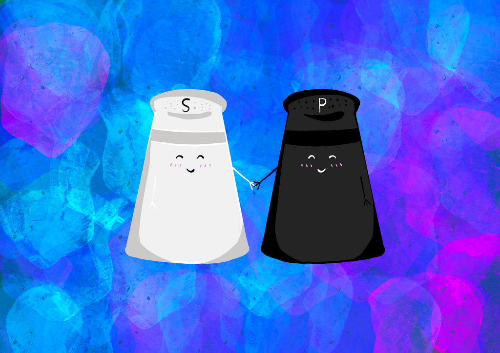 Happy Salt & Pepper Shaker Art Print — Instant Download