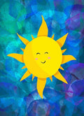 Happy Sun Art Print — Instant Download
