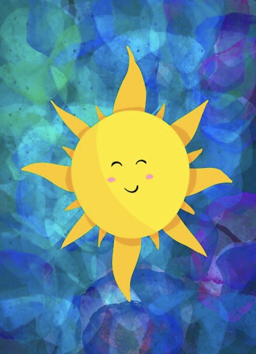 Happy Sun Art Print — Instant Download