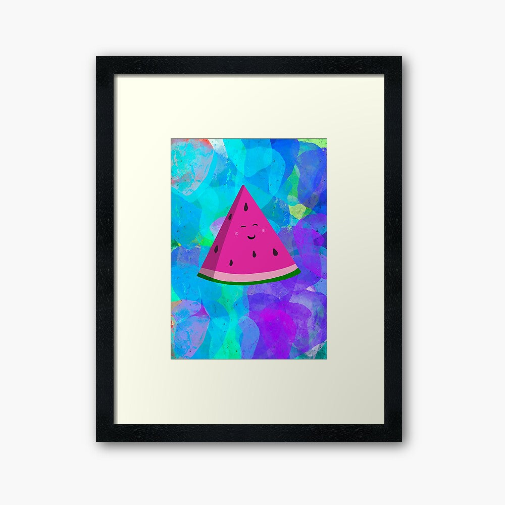 Happy Watermelon Art Print — Instant Download