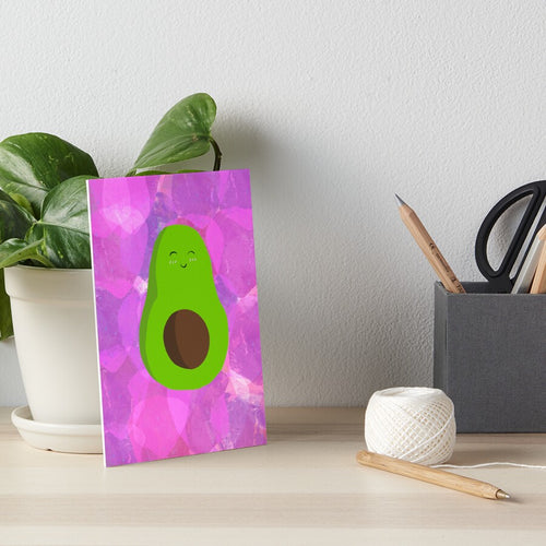 Happy Avocado Art Print — Instant Download
