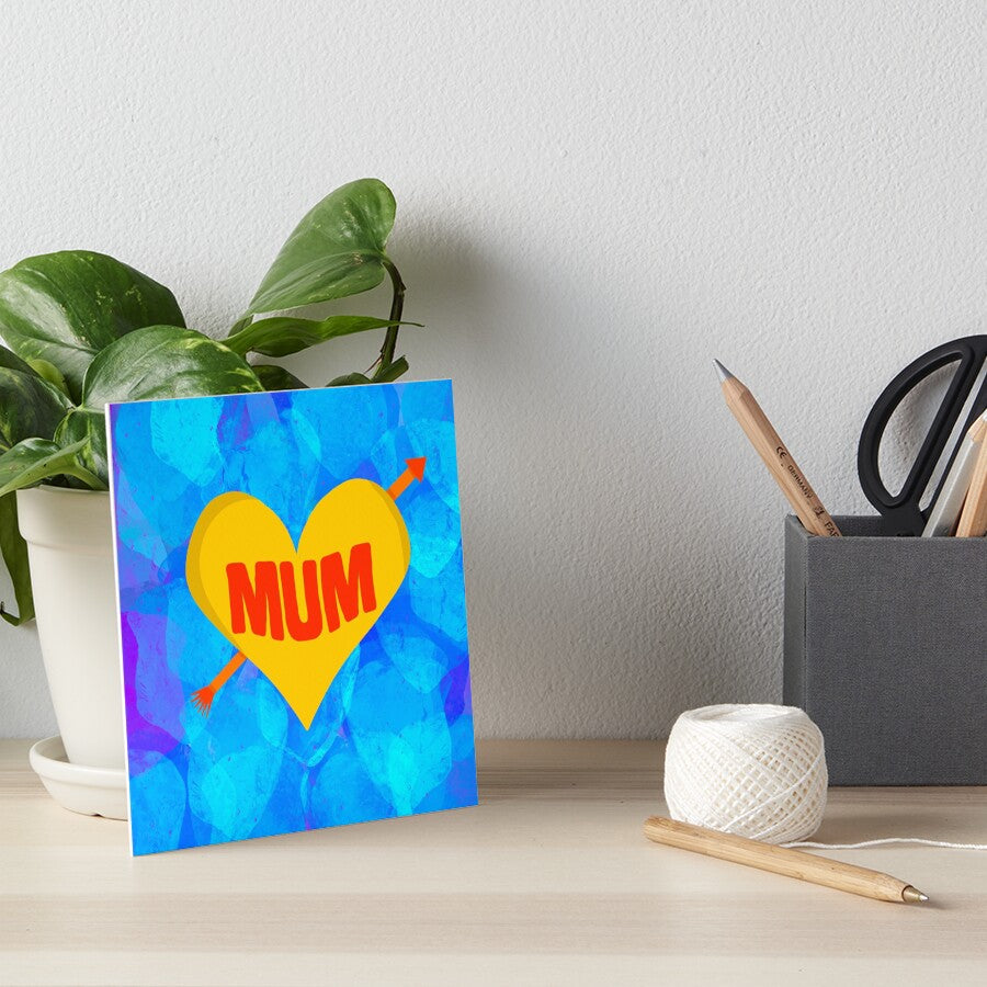 ‘Love Mum’ Heart Art Print — Instant Download