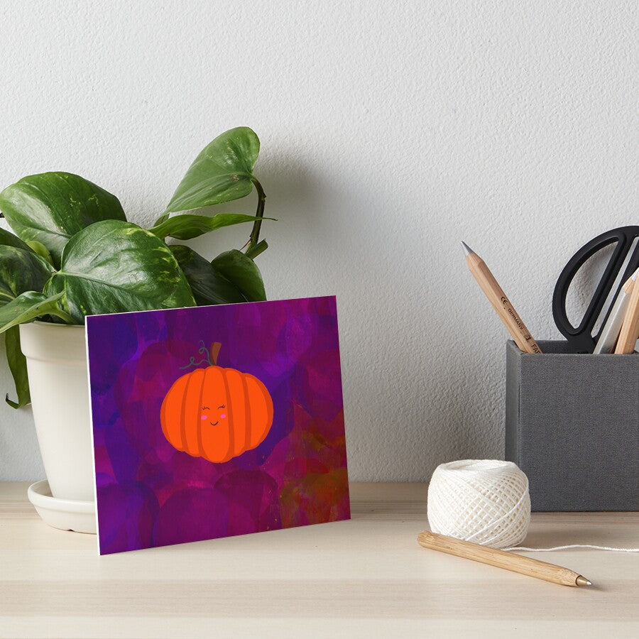 Happy Pumpkin Halloween Art Print — Instant Download