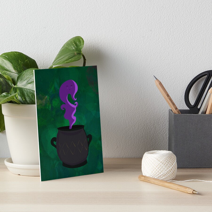 Halloween Happy Cauldron Art Print — Instant Download