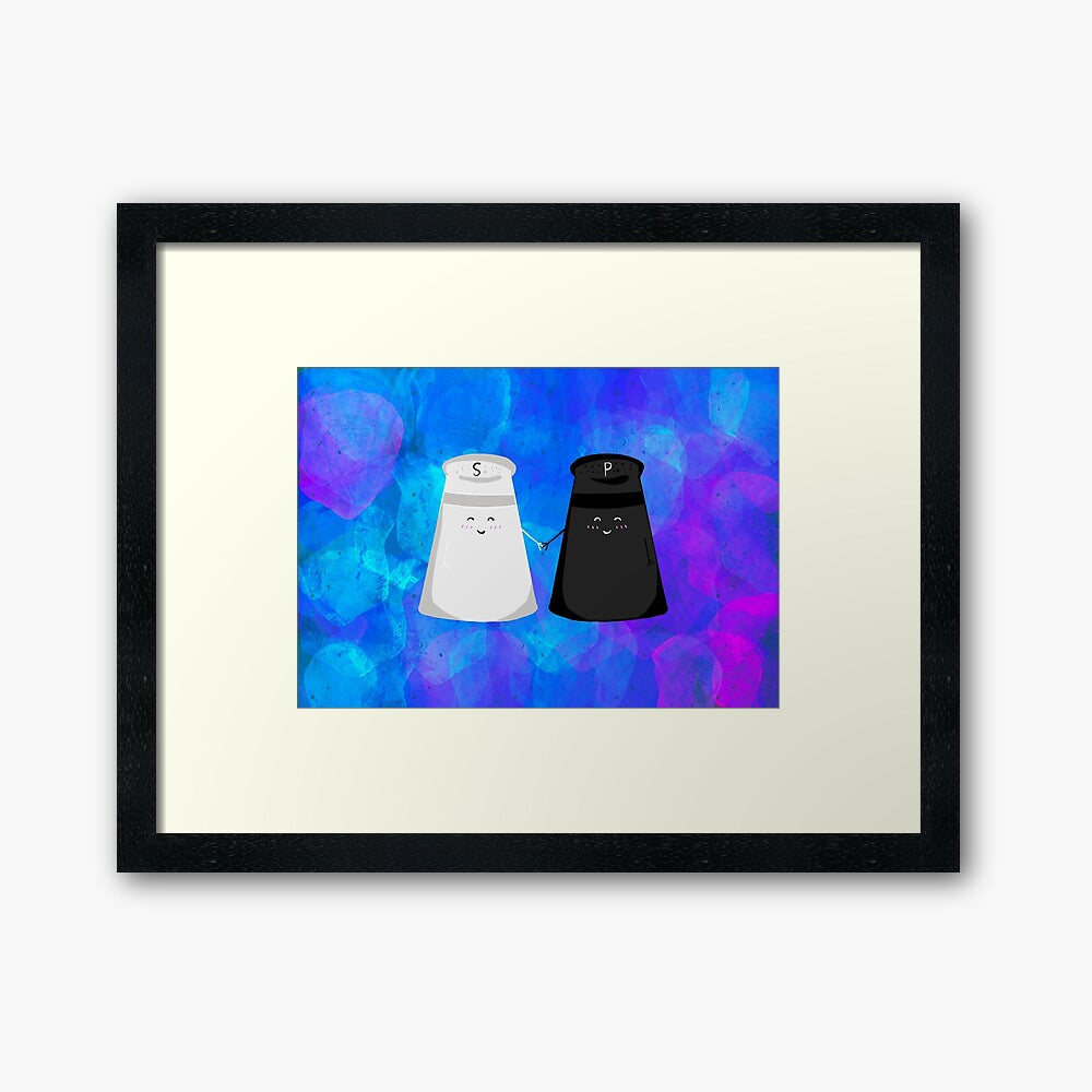 Happy Salt & Pepper Shaker Art Print — Instant Download