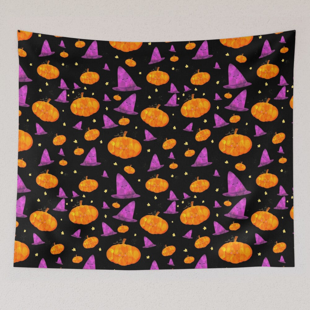 Halloween Pumpkin & Witch pattern — Instant download