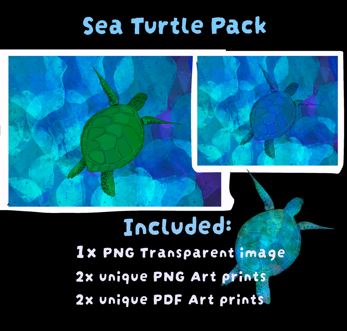 Sea Turtle Pack — Instant Download
