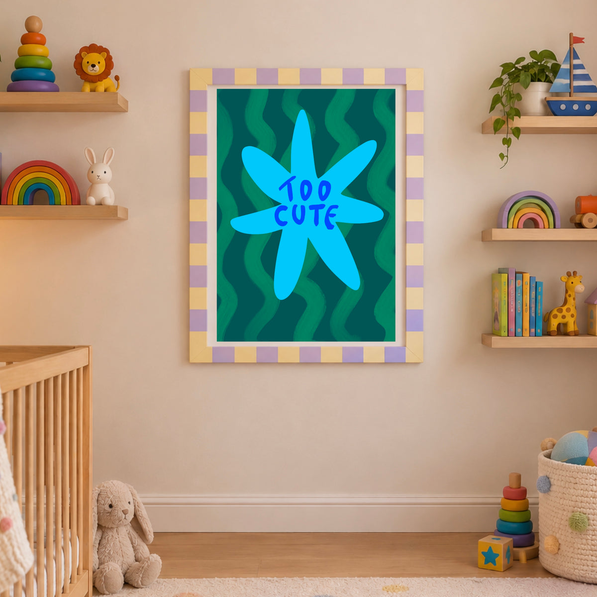 Too Cute Children’s Art Print — Instant Download