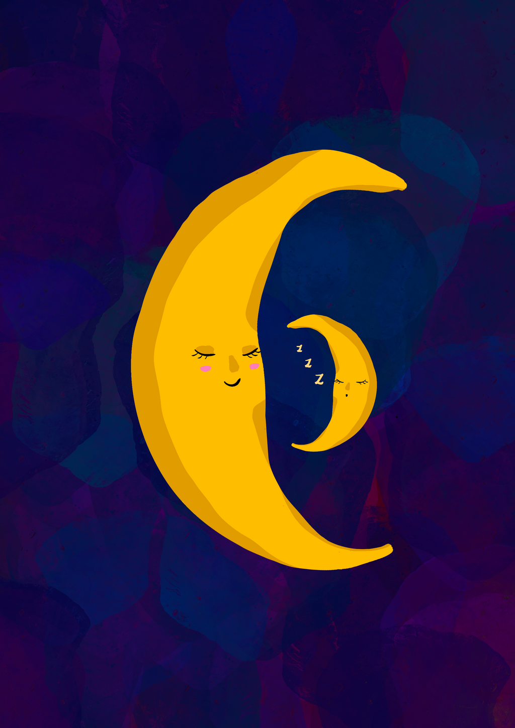 Sleeping Moons Art Print — Instant Download